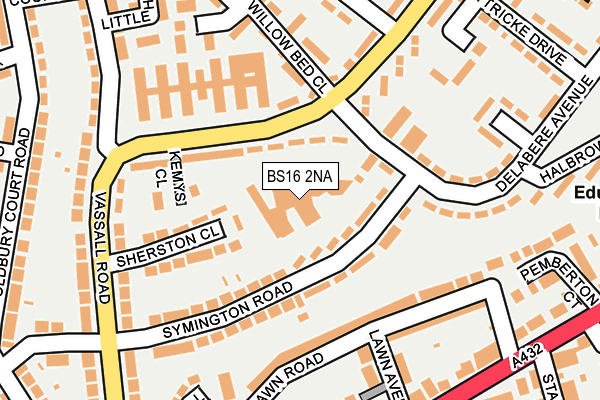 BS16 2NA map - OS OpenMap – Local (Ordnance Survey)