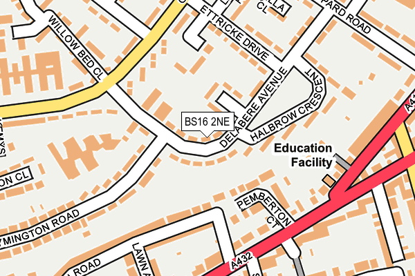 BS16 2NE map - OS OpenMap – Local (Ordnance Survey)