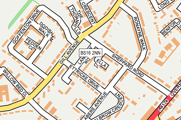 BS16 2NN map - OS OpenMap – Local (Ordnance Survey)