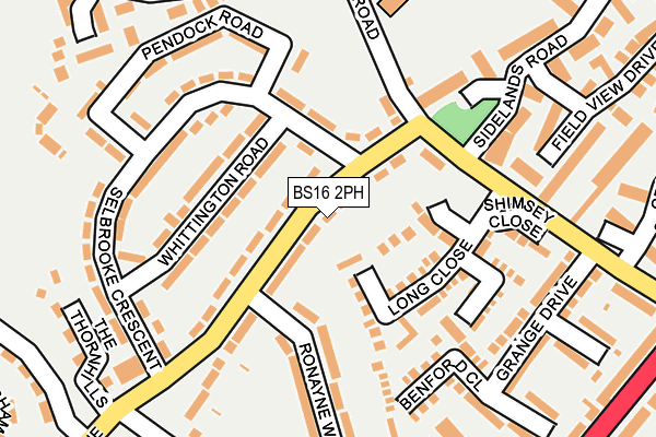 BS16 2PH map - OS OpenMap – Local (Ordnance Survey)