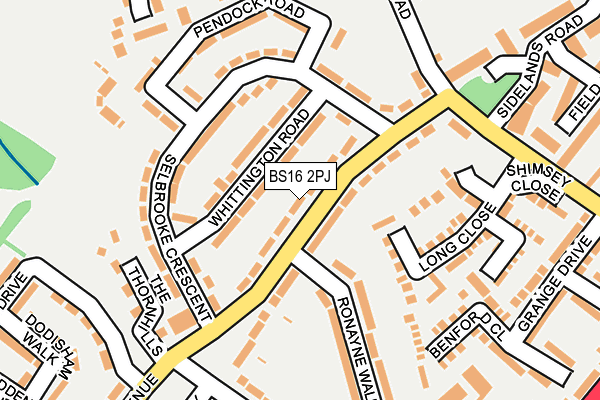 BS16 2PJ map - OS OpenMap – Local (Ordnance Survey)