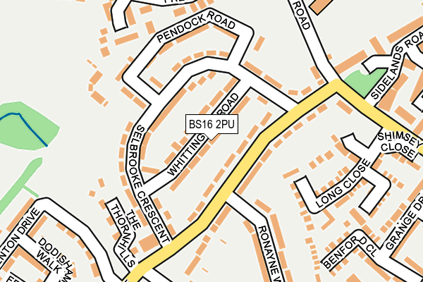 BS16 2PU map - OS OpenMap – Local (Ordnance Survey)