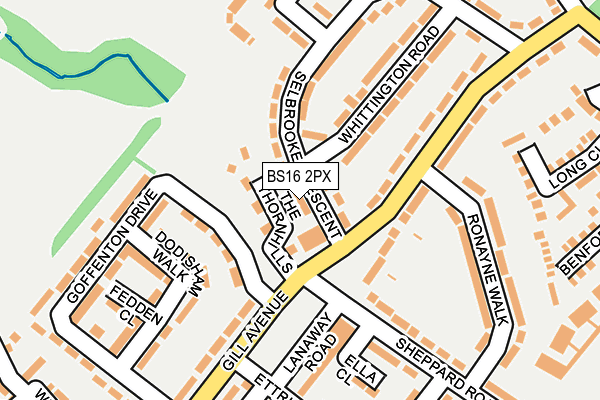 BS16 2PX map - OS OpenMap – Local (Ordnance Survey)