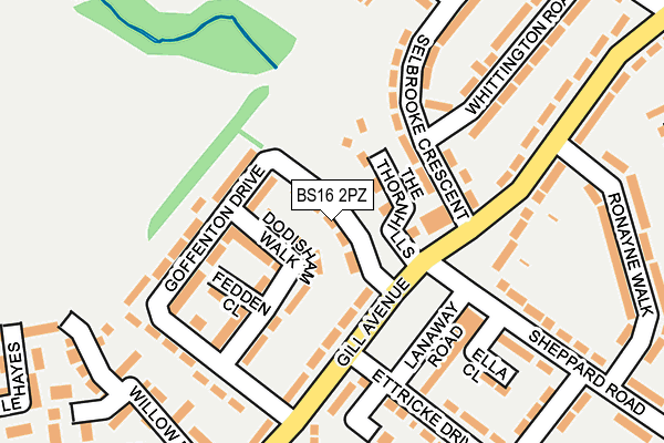 BS16 2PZ map - OS OpenMap – Local (Ordnance Survey)