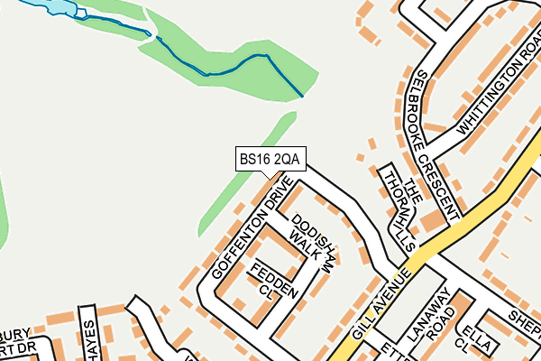 BS16 2QA map - OS OpenMap – Local (Ordnance Survey)