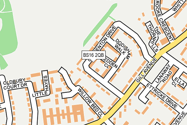 BS16 2QB map - OS OpenMap – Local (Ordnance Survey)