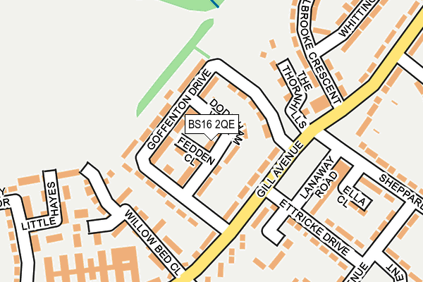 BS16 2QE map - OS OpenMap – Local (Ordnance Survey)