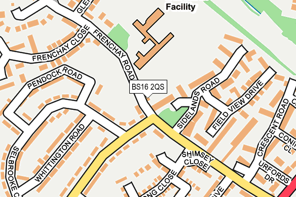 BS16 2QS map - OS OpenMap – Local (Ordnance Survey)