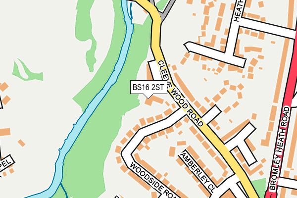 BS16 2ST map - OS OpenMap – Local (Ordnance Survey)