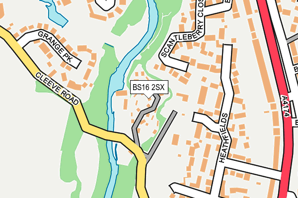 BS16 2SX map - OS OpenMap – Local (Ordnance Survey)