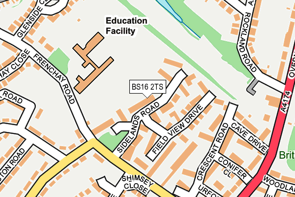 BS16 2TS map - OS OpenMap – Local (Ordnance Survey)