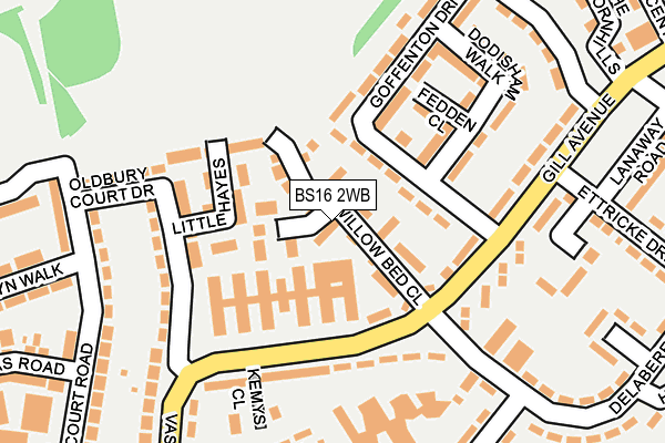 BS16 2WB map - OS OpenMap – Local (Ordnance Survey)