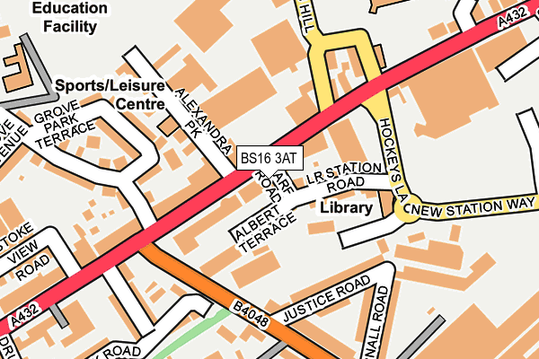 BS16 3AT map - OS OpenMap – Local (Ordnance Survey)
