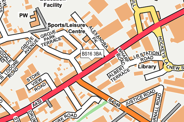 BS16 3BA map - OS OpenMap – Local (Ordnance Survey)