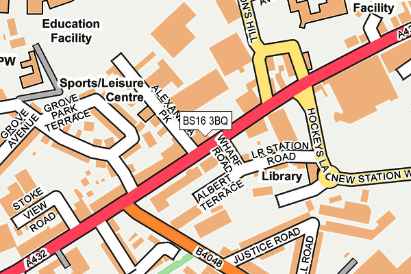 BS16 3BQ map - OS OpenMap – Local (Ordnance Survey)