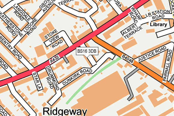BS16 3DB map - OS OpenMap – Local (Ordnance Survey)
