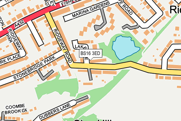 BS16 3ED map - OS OpenMap – Local (Ordnance Survey)