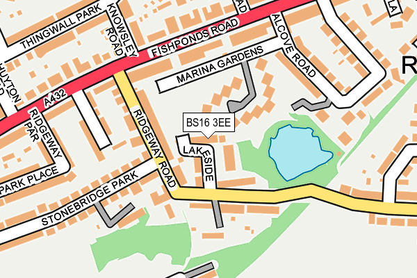 BS16 3EE map - OS OpenMap – Local (Ordnance Survey)