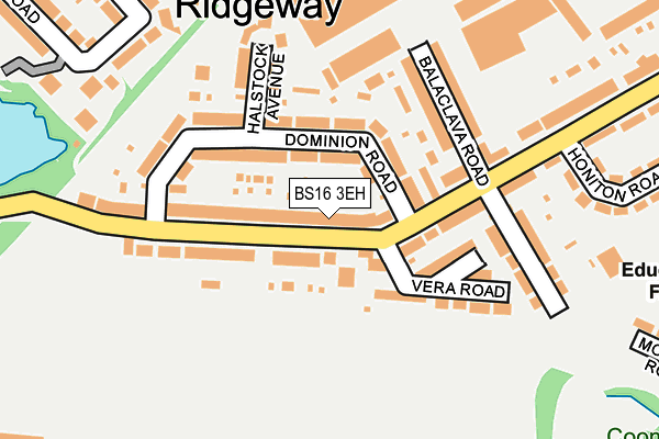 BS16 3EH map - OS OpenMap – Local (Ordnance Survey)