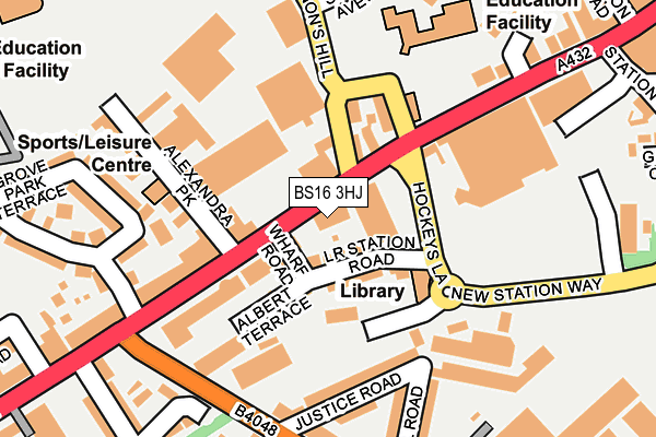 BS16 3HJ map - OS OpenMap – Local (Ordnance Survey)