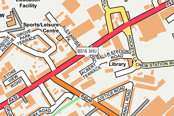 BS16 3HU map - OS OpenMap – Local (Ordnance Survey)