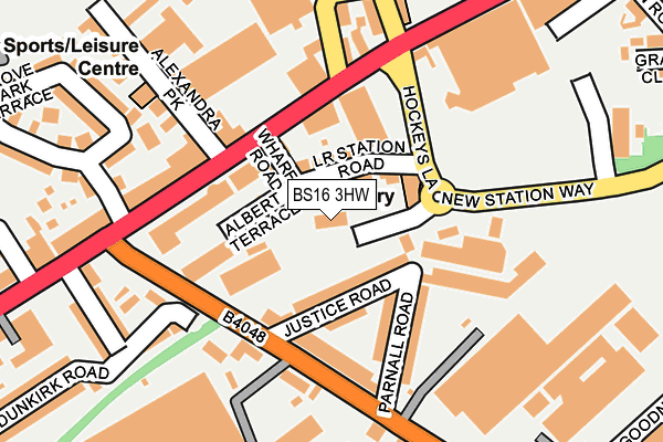 BS16 3HW map - OS OpenMap – Local (Ordnance Survey)