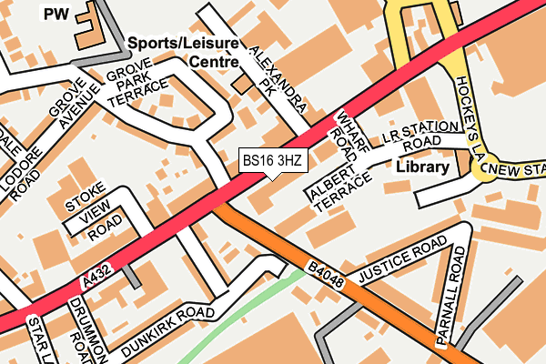 BS16 3HZ map - OS OpenMap – Local (Ordnance Survey)