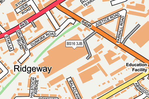 BS16 3JB map - OS OpenMap – Local (Ordnance Survey)