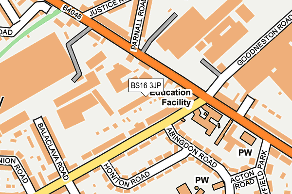 BS16 3JP map - OS OpenMap – Local (Ordnance Survey)