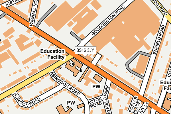 BS16 3JY map - OS OpenMap – Local (Ordnance Survey)
