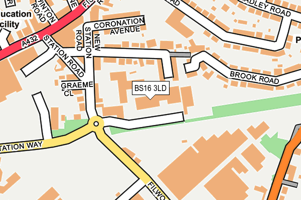 BS16 3LD map - OS OpenMap – Local (Ordnance Survey)