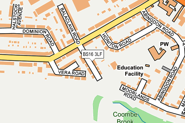 BS16 3LF map - OS OpenMap – Local (Ordnance Survey)