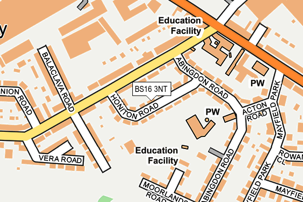 BS16 3NT map - OS OpenMap – Local (Ordnance Survey)
