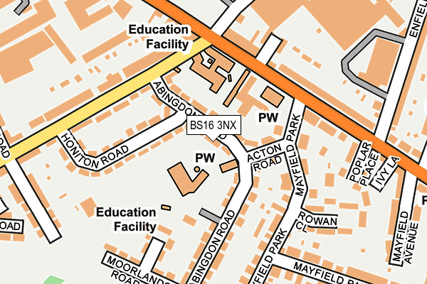 BS16 3NX map - OS OpenMap – Local (Ordnance Survey)