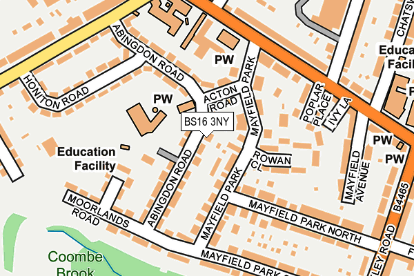 BS16 3NY map - OS OpenMap – Local (Ordnance Survey)