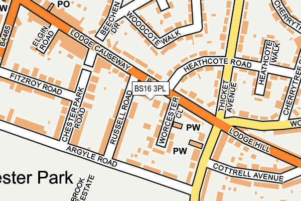 BS16 3PL map - OS OpenMap – Local (Ordnance Survey)
