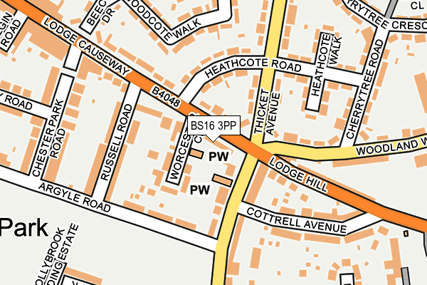 BS16 3PP map - OS OpenMap – Local (Ordnance Survey)