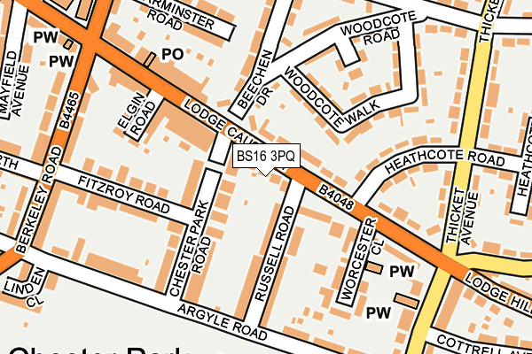 BS16 3PQ map - OS OpenMap – Local (Ordnance Survey)