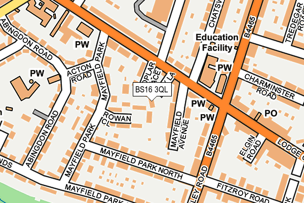BS16 3QL map - OS OpenMap – Local (Ordnance Survey)
