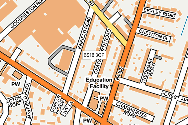 BS16 3QP map - OS OpenMap – Local (Ordnance Survey)