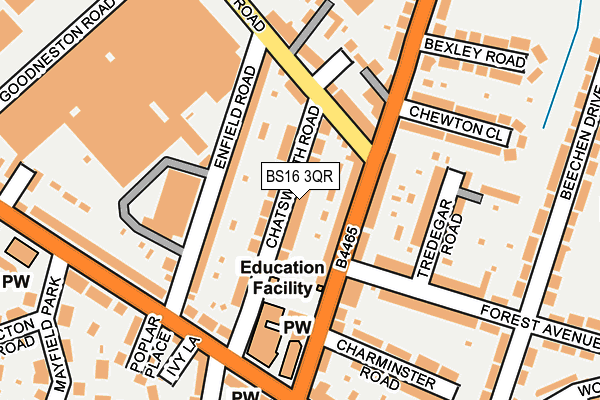BS16 3QR map - OS OpenMap – Local (Ordnance Survey)