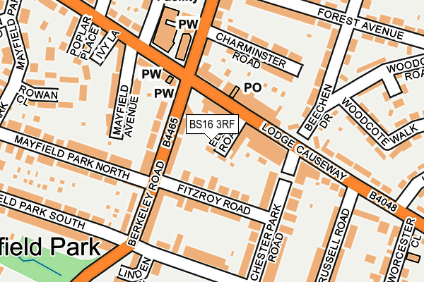 BS16 3RF map - OS OpenMap – Local (Ordnance Survey)