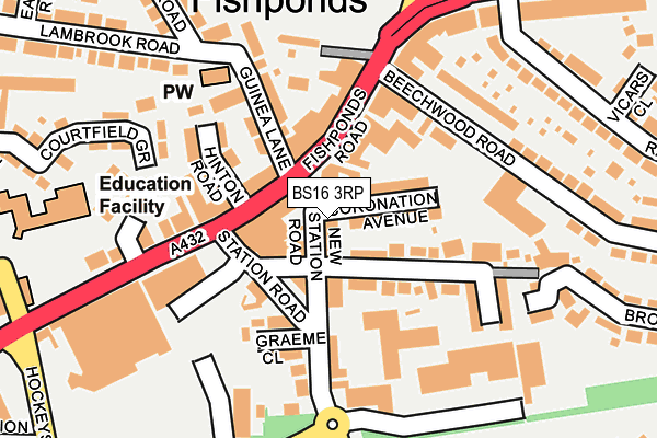 BS16 3RP map - OS OpenMap – Local (Ordnance Survey)