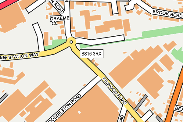BS16 3RX map - OS OpenMap – Local (Ordnance Survey)