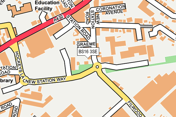 BS16 3SE map - OS OpenMap – Local (Ordnance Survey)