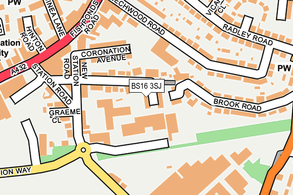 BS16 3SJ map - OS OpenMap – Local (Ordnance Survey)