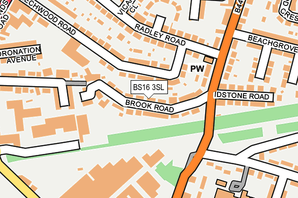 BS16 3SL map - OS OpenMap – Local (Ordnance Survey)
