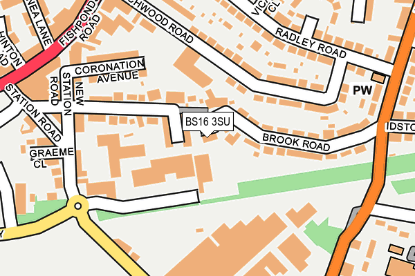 BS16 3SU map - OS OpenMap – Local (Ordnance Survey)