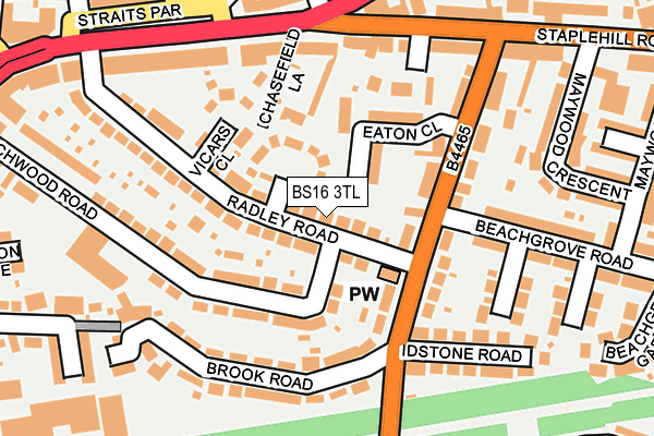 BS16 3TL map - OS OpenMap – Local (Ordnance Survey)