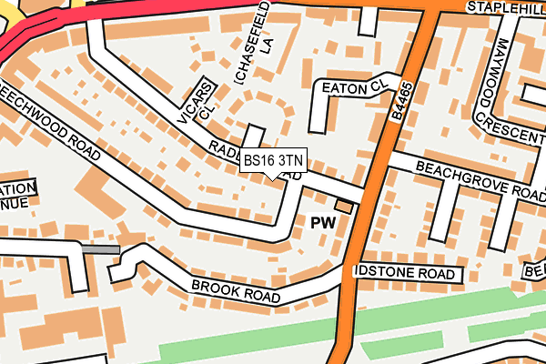 BS16 3TN map - OS OpenMap – Local (Ordnance Survey)